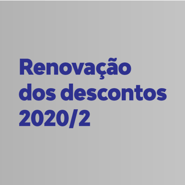 Renovação dos descontos 2020/2